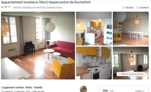 Annonce Airbnb Rochefort